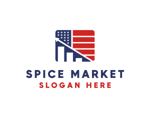 American Marketing Flag logo design