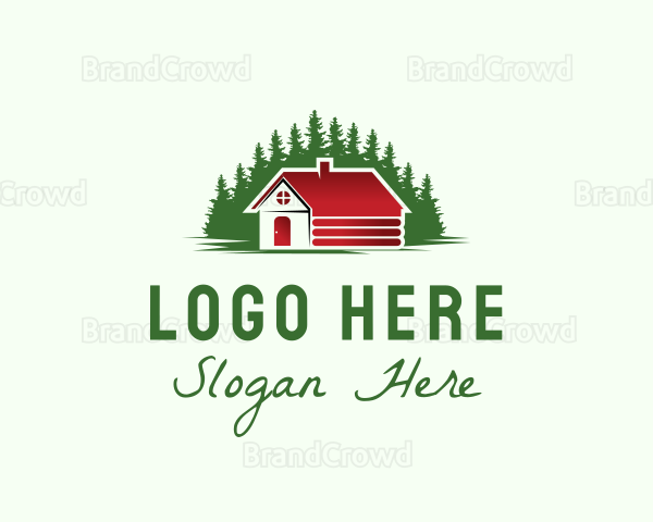 Forest Cabin House Logo