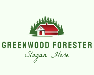 Forest Cabin House  logo design