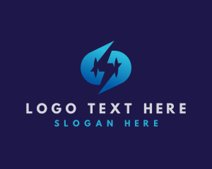 Lightning Electricity Energy logo design