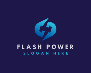 Lightning Electricity Energy logo design