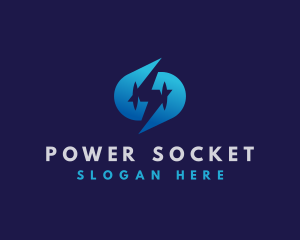 Socket - Lightning Electricity Energy logo design