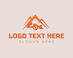 Loader - Mountain Bulldozer Construction logo design