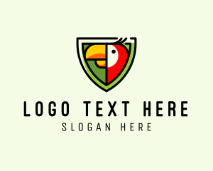 Toucan - Tropical Parrot Shield logo design