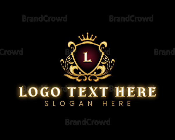 Premium Shield Crown Logo