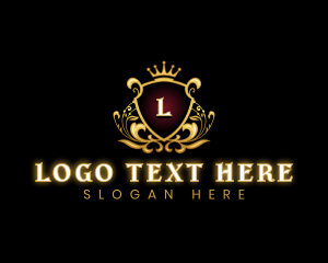 High End - Premium Shield Crown logo design