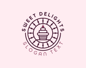 Cupcake - Bakery Cherry Cupcake logo design