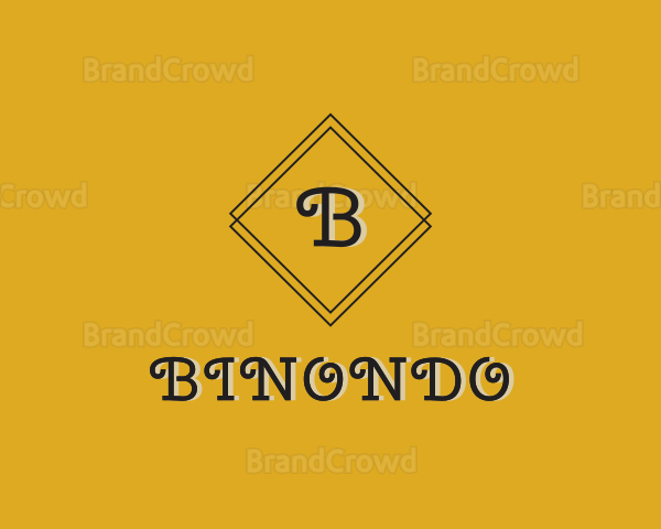 Retro Diamond Frame Boutique Logo