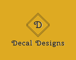 Retro Diamond Frame Boutique logo design