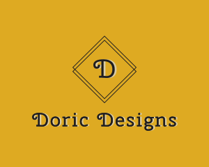 Retro Diamond Frame Boutique logo design