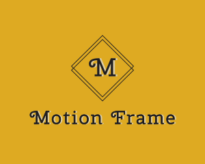 Retro Diamond Frame Boutique logo design