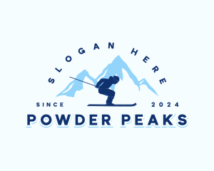 Snowboarding - Ski Snowboard Mountain logo design