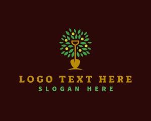 Tree - Eco Shovel Garden logo design