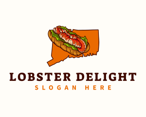 Lobster Roll Sandwich Connecticut logo design