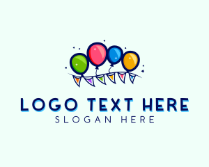 Venue - Balloon Birthday Banner logo design