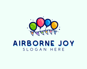 Balloon - Balloon Birthday Banner logo design