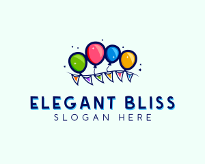 Event - Balloon Birthday Banner logo design