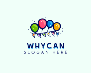 Venue - Balloon Birthday Banner logo design
