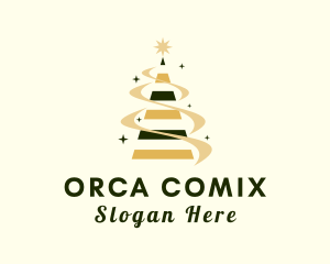  Christmas Star Tree Logo