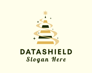  Christmas Star Tree Logo