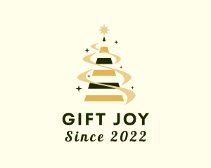  Christmas Star Tree logo design