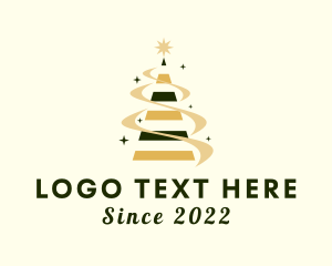 Festive Season - Christmas Star Tree logo design
