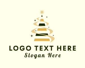  Christmas Star Tree Logo