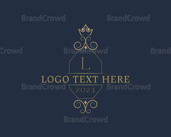 Elegant Ornamental Crown Logo