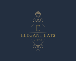 Elegant Ornamental Crown logo design