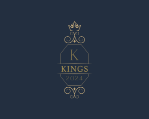 Elegant Ornamental Crown logo design