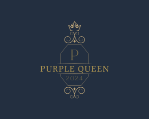 Elegant Ornamental Crown logo design