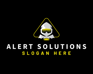 Caution - Toxic Gas Mask logo design