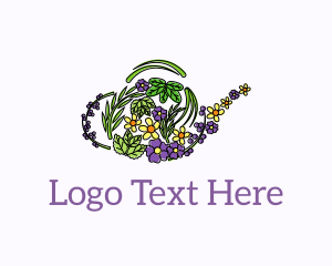 Tea Party - Floral Herbal Teapot logo design