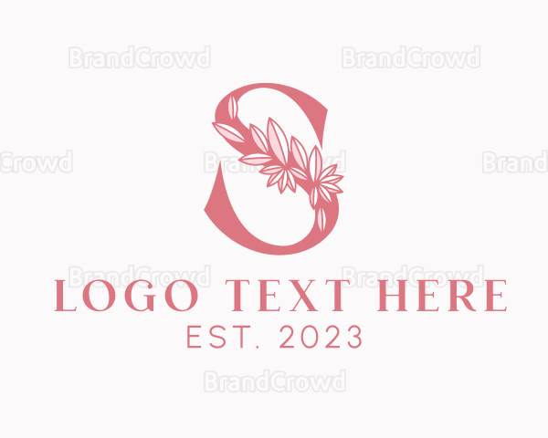 Pink Salon Letter S Logo