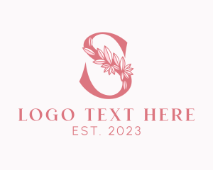 Flower - Pink Salon Letter S logo design