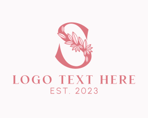 Floral - Pink Salon Letter S logo design