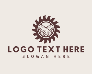 Wood - Wood Circular Saw logo design