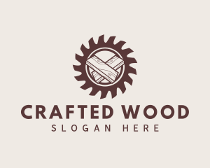 Wood Circular Saw  logo design