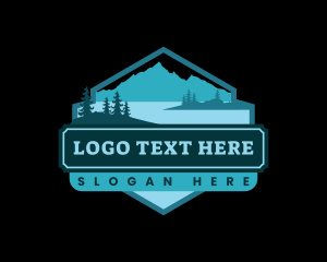 Camp - Mountain River Outdoor logo design