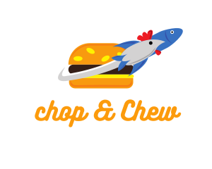 Fast Food - Fish & Chicken & Burger logo design