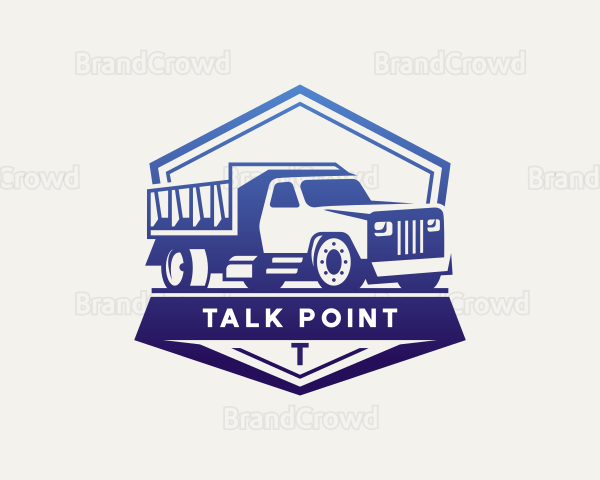 Dump Truck Transportation Logo