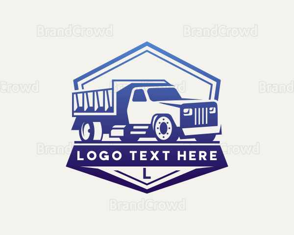 Dump Truck Transportation Logo