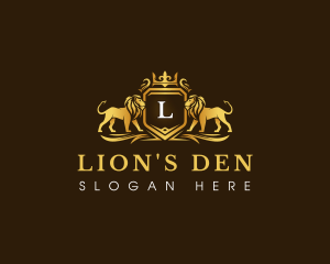 Lion Crest Crown logo design