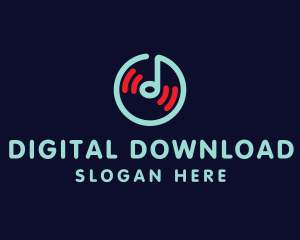 Download - DJ Music Disc logo design