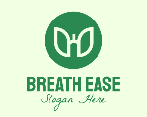 Respiratory - Green Lung Health Circle logo design