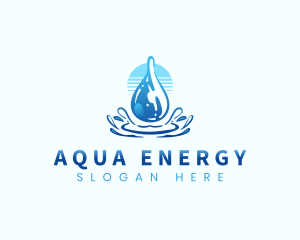 Aqua Water Drop logo design