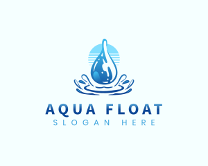 Aqua Water Drop logo design