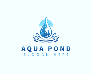 Aqua Water Drop logo design