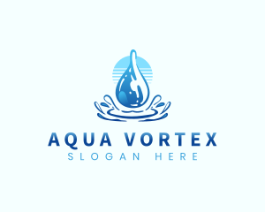 Aqua Water Drop logo design