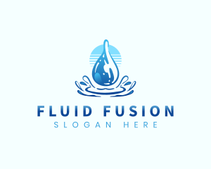 Aqua Water Drop logo design